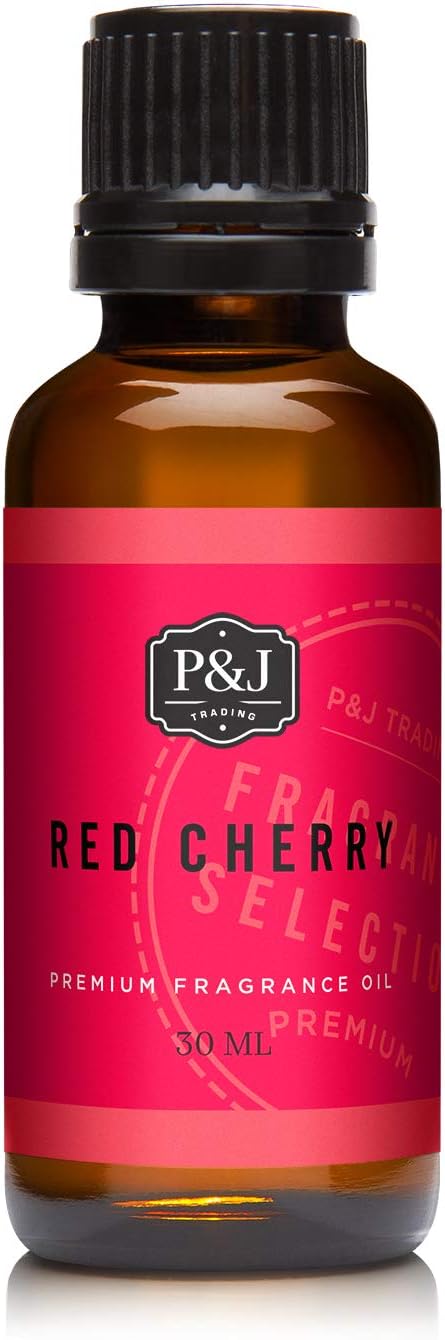 P&J Fragrance Oil | Red Cherry Oil 30ml - Candle Scents for Candle Making, Freshie Scent, Soap Making Supplies, Diffuser Oil Scents