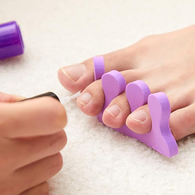 Mumufy 250 Pairs Sponge Toe Separators Pedicure Tool Kit Soft Toe Spacers for Pedicures Spreaders Finger Dividers for Women Men Feet Nail Manicure Toenails Art Painting Polish Spa (Colorful)