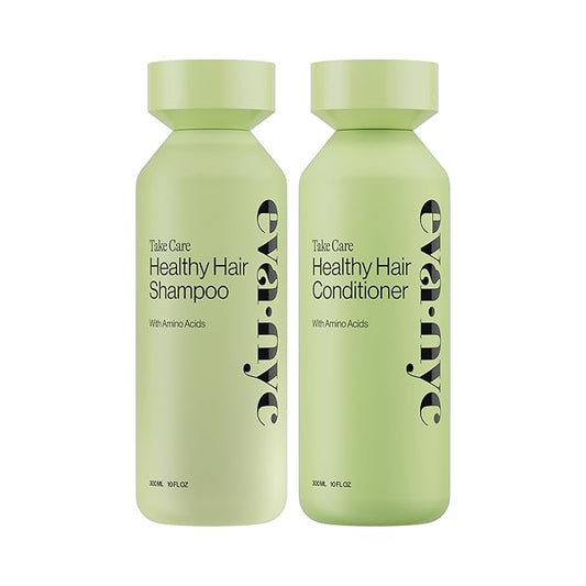 Eva NYC Gentle Daily Cleansing Shampoo and Conditioner Set - Weightless Healthy Hair with Amino Acids for Moisture + Shine - Removes Oil - Fine to Medium Hair - Lavender Scent - 10 fl oz (Pack of 2)