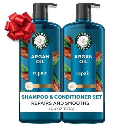 Herbal Essences Argan Oil Repair Shampoo & Conditioner Set, Moisturizes & Smoothes, Paraben-Free, Color-Safe, pH-Balanced, Citrus Scent, 20.2 Fl Oz, 2-Pack