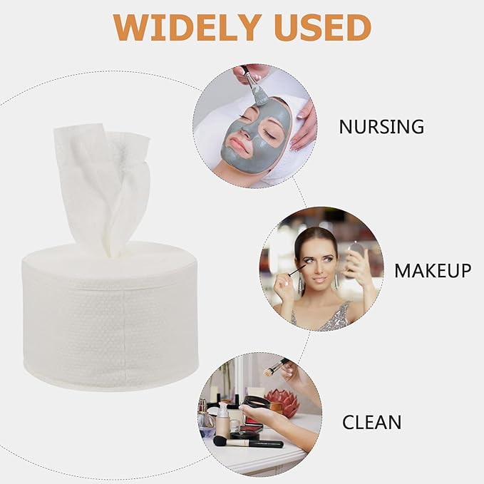 Thickened Disposable Facial Towels Soft Non-woven Makeup Removing Cloths for Sensitive Skin Wet and Dry Use Mild Cleansing Face Wipes for Women