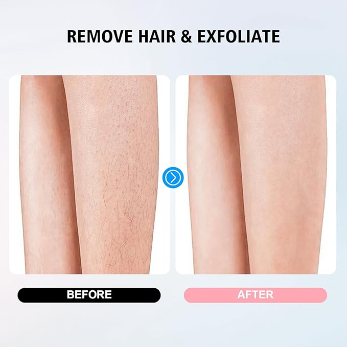 Hair Remover Eraser, Reusable Crystal Hair Remover, Magic Painless Exfoliation Beauty Tools, Portable Travel Body Hair Removal Tool, Hair Eraser for Back Arms Legs(2pcs)