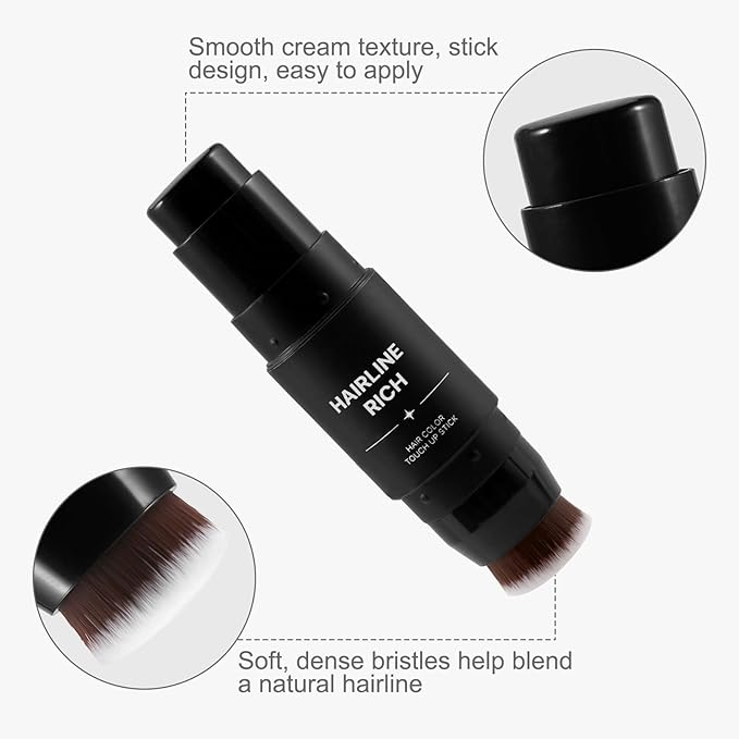Root Touch Up Hair Color Shadow Powder, Gray Hair Cover Up Hairline Powder for Women, Double Head Cover Blond With Sponge & Brush, Waterproof Hairline Concealer