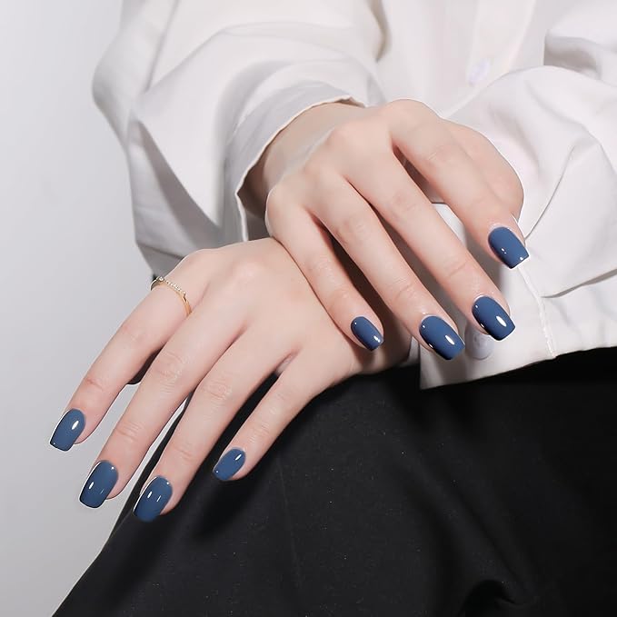 MAYCHAO 15ML Gel Nail Polish 1Pc Blue Haze Gel Polish Soak Off UV LED Nail Polish Nail Art Starter Manicure Salon DIY at Home, 0.5 OZ