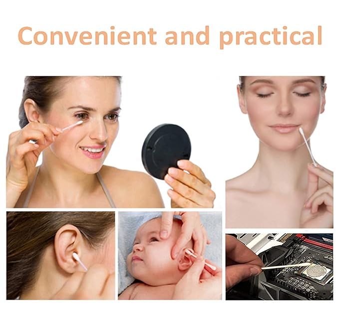 Bamboo Cotton Swabs, Biodegradable Wood Cotton Buds 1000pcs