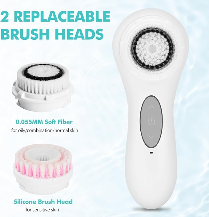 Clarisonic Aria Sonic Facial Cleansing Brush for Deep Cleaning & Anti-Aging, Waterproof Electric Face Wash System for All Skin Types (White)