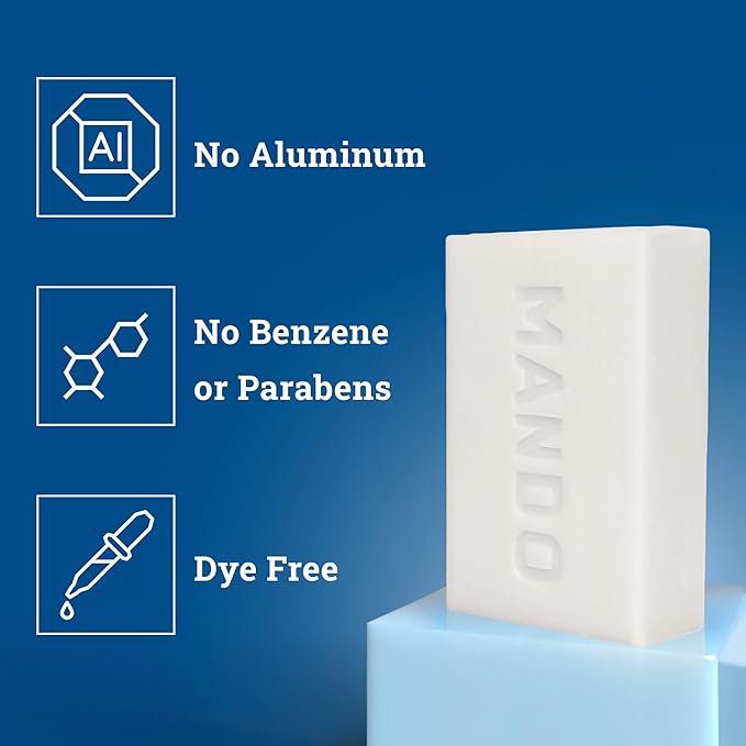 Mando 4-in-1 Acidified Cleansing Bar - 24-Hour Odor Control - Moisturizing Formula - Formulated without SLS and Parabens - Safe For Sensitive Skin - 5 ounces (Pack of 2) - Pro Sport & Mt Fuji