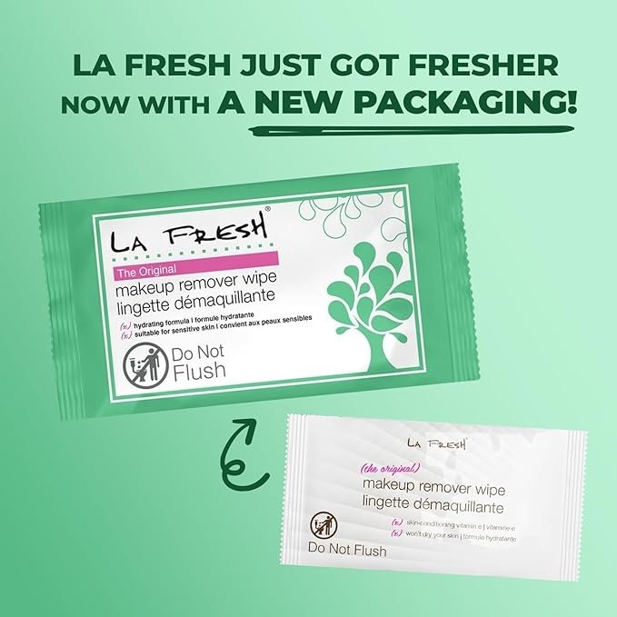 La Fresh Makeup Remover Cleansing Face Wipes Case of 600ct Facial Towelettes with Vitamin E for Waterproof Makeup
