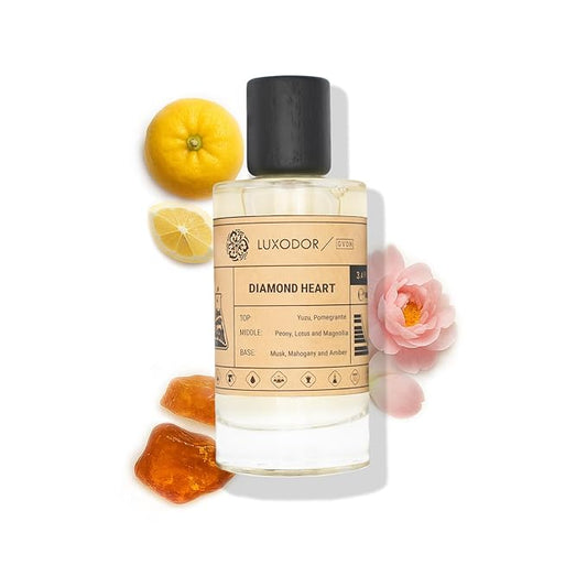 Diamond Heart - Inspired by Ver. Bright Crystal - pheromones perfumes for women cologne - dupes fragrances - Clean Paraben Free Vegan - 3.4 fl. oz (100ml) with perfume oil 10 ml roll-on