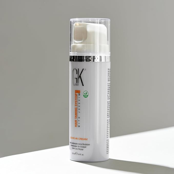 GK HAIR Vegan leave in conditioner for dry damaged hair (4.4 Fl Oz/130ml) Conditioning Hydrating Smoothing Moisturizing & Frizz Control For Dry Damaged Hair Taming before Swimming or Exercise