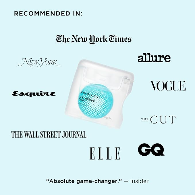Cocofloss Woven Dental Floss, Dentist-Designed Oral Care, Mint, Waxed, Expanding, Vegan, Kid-Friendly String Floss with Coconut Oil, 1 Spool (33 yd)