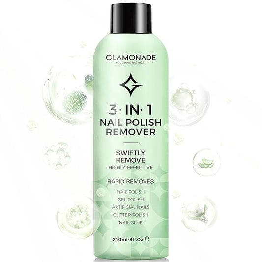 Acetone Nail Polish Remover: Professional Soak off Gel Polish Remover Natural Formula Aloe Vera Essential Oil for Acrylic Dip Powder Nail Supplies for Home Salon(8 Fl.Oz.)