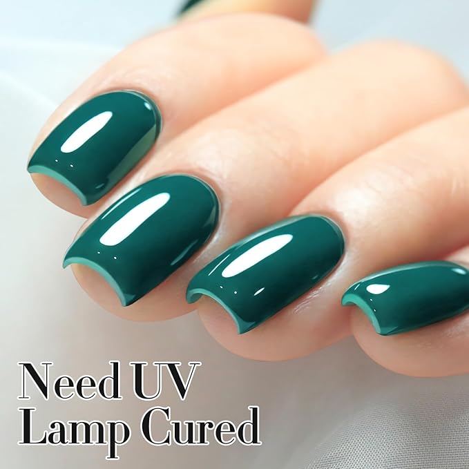 Double Rhythm 15ML Gel Polish Pure Sheer Same Color Same Bottle Soak Off Gel Polish Art Manicure Salon DIY at Home for Women (Green-A1459)