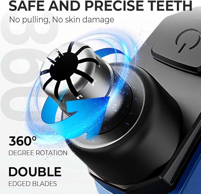 Drkicsy Rechargeable Portable Nose Hair Trimmer for Men and Women, Electric Nose Hair Remover Nasal Hair Cutter Shaver (Black)