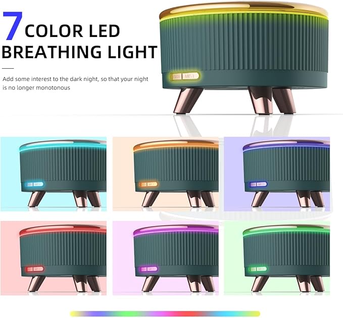 500ML Essential Oil Diffuser: Ultrasonic Aroma Diffuser with Remote Control for Spa Hotel Yoga Room - Humidifier for Bedroom with 7-Color Night Lights & Auto Shut-Off for Nursery/Women Home Relaxation
