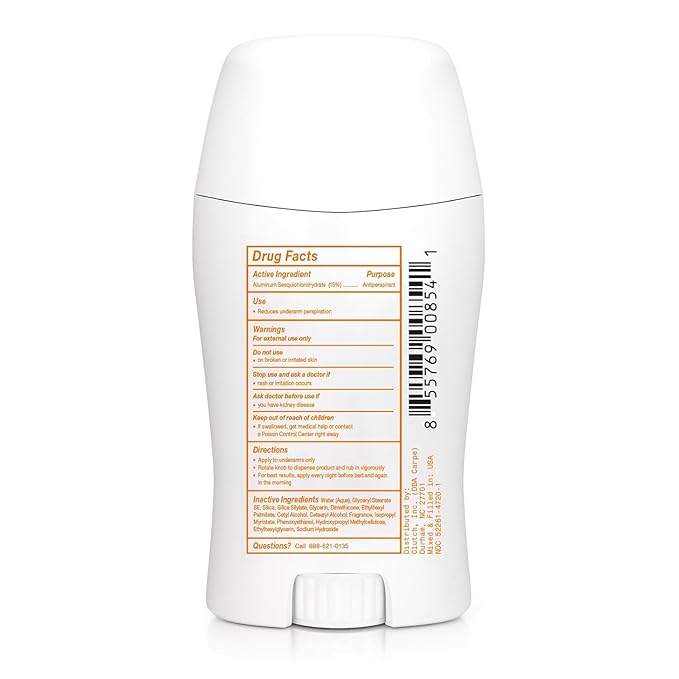 Carpe Underarm Antiperspirant and Deodorant, Clinical strength with Rose Water scent, Combat excessive sweating Stay fresh and dry, Great for hyperhidrosis (Pack of 3)