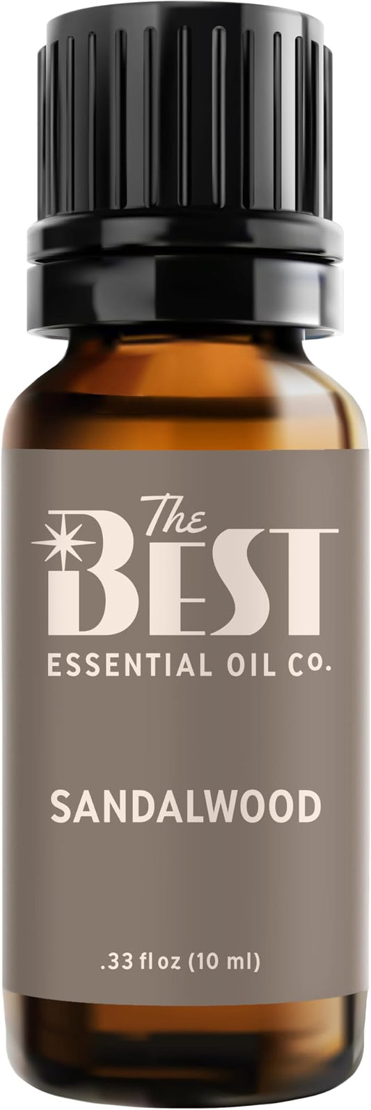 The Best Sandalwood Essential Oil- Premium Grade- Diluted in Fractionated Coconut Oil for Aromatherapy, Spa, Massage- 10 ml (.33 fl oz)