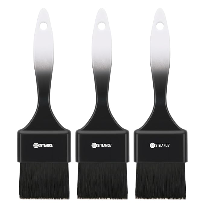 3 Pieces Hair Color Brush Kit, Balayage Tint Brush, Soft Deying Bristles for Salon & DIY Hair Coloring (Type A)