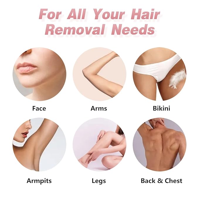 3 lb Hard Wax Beads for Hair Removal, Pink Grande Bulk Waxing Beads for Coarse & Fine Hair, Face Bikini Body Brazilian Sensitive Skin, Stripless Wax Bean, Big bag for Professional Salon & Home Refill