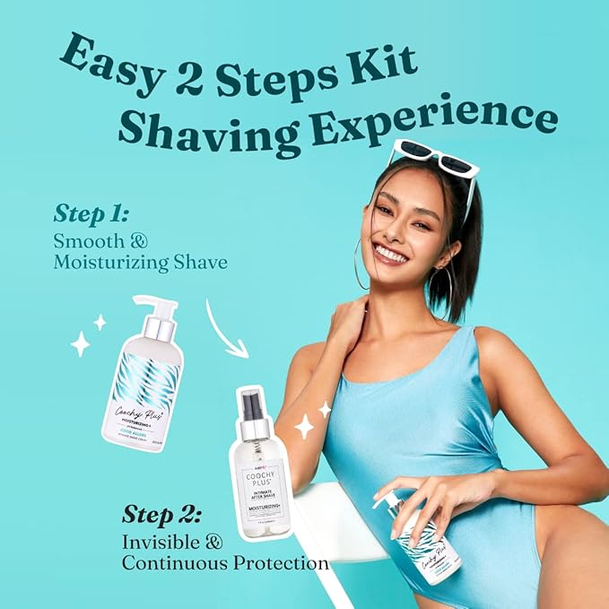 IntiMD Coochy Plus Intimate Shaving Complete Kit - Coco Allure & Organic After Shave Protection Soothing Moisturizer Mist - Antioxidant Formula Prevents Razor Burns, Itchiness & Ingrown Hair