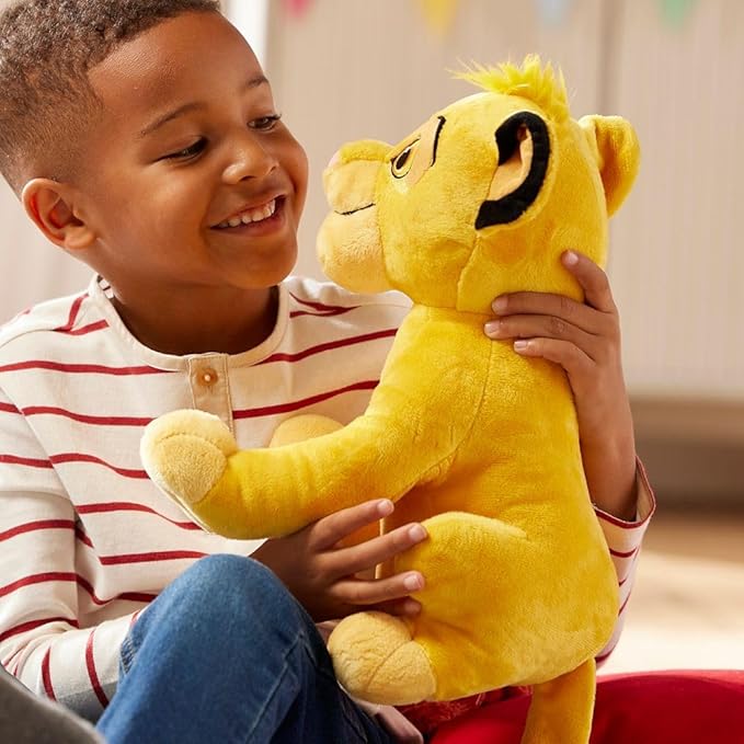Disney Store Official Simba Medium Soft Toy for Kids, Cuddly Character with Fuzzy Texture and Embroidered Details, Furry Mane and Tail Tuft, Disney Plushy Suitable for All Ages.
