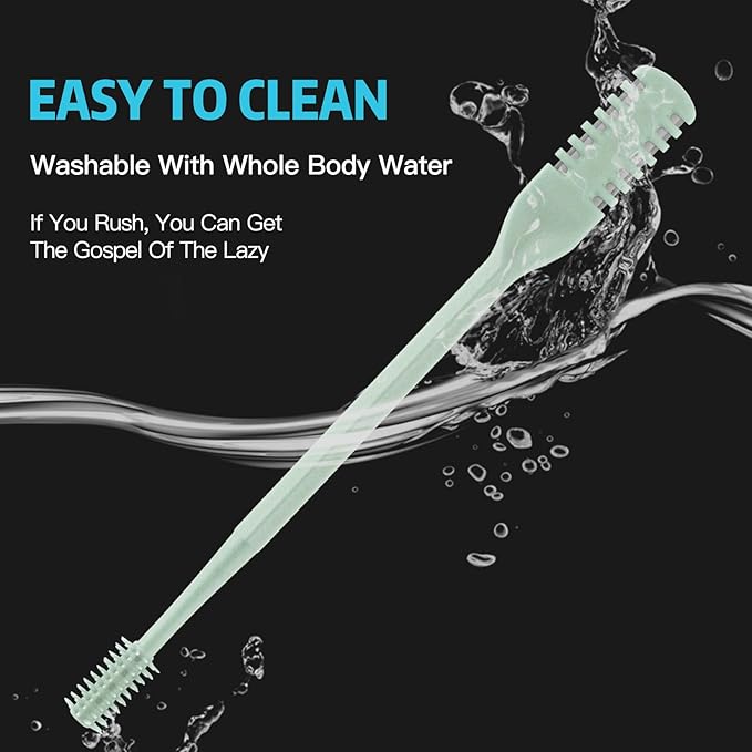 4Pcs 2-in-1 Nasal Hair Cutter, Double Sided Nose Hair Trimmer, 360° Nostril Hair Remover Tool, Manual Nose Knife with Soft Cleaning Brush for Men Women(Green)