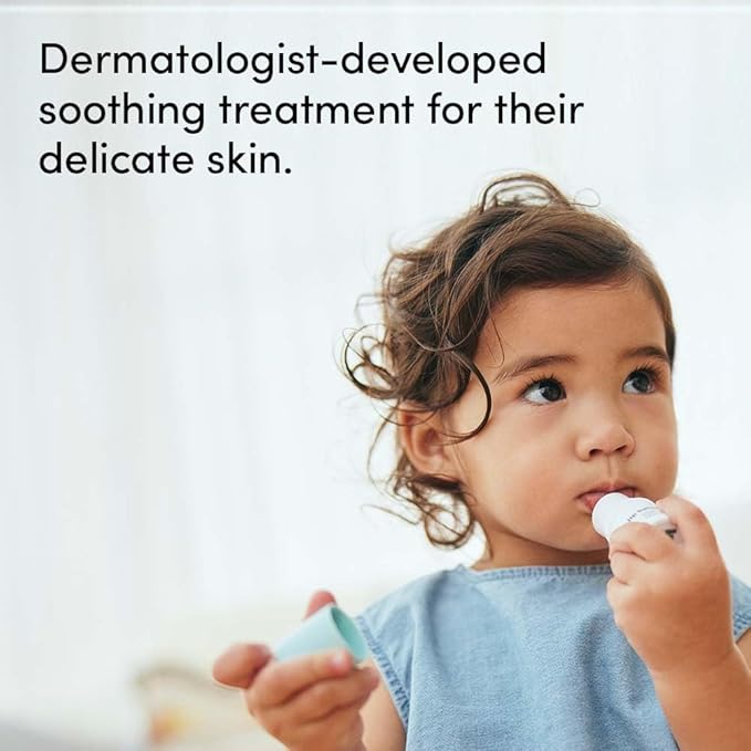 Evereden Dry Relief DUO - Face Cream (1.7oz) & Lip Balm (0.13oz) - Clean, Vegan & Easy to Use Toddler Chapstick & Baby Cream Bundle for Deep Soothing Hydration - Non-Greasy & Fragrance-Free