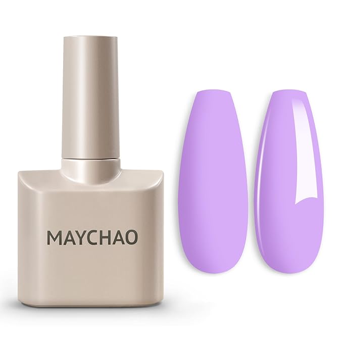 MAYCHAO 15ML Bight Purple Gel Nail Polish 1Pc Wisteria Gel Polish Soak Off UV LED Nail Polish Nail Art Starter Manicure Salon DIY at Home, 0.5 OZ