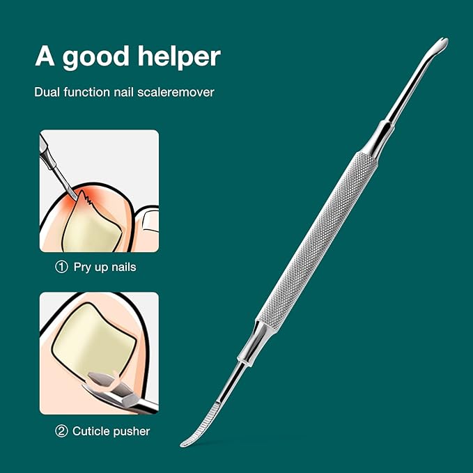 MR.GREEN Toenail Clippers Stainless Steel Ingrown Nail Cutter Thick and Hard Nails Pedicure Manicure Tools (Orange+Nail Remover)