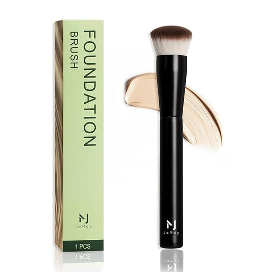 Professional Foundation Brush Set for Liquid Makeup - 0.06mm Ultra-Fine Bristles | Contour Brush for highlights Blending Angled Shape | No Shedding & Easy Clean | Kabuki Makeup Brushes