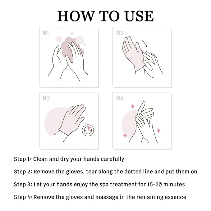 Pairs of 6 Hand Masks Moisturizing Glove,Deep Hydrating Hand Mask Gloves for Dry Hands,Non-Greasy Hand Moisturizer Gloves to Make Hands Soft and Smooth,Spa Set,Hand Care Gifts for Women Set6