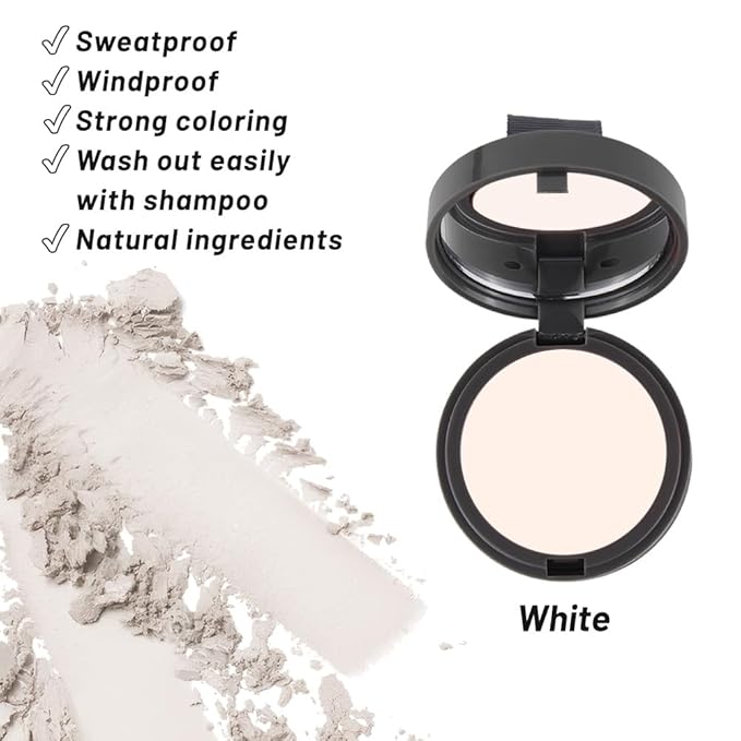 Instantly Hairline Powder Hairline Shadow Gray Hair Coverage Touch Up Hair Powder for Thinning Hair for Women White