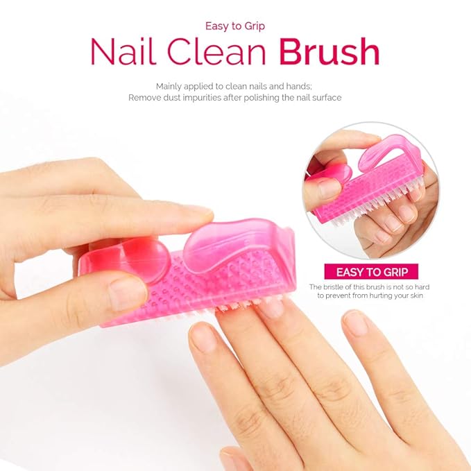 Teenitor Gel Nail Polish Remover Kit with 10pcs Nail Polish Remover Clips Cap 115pcs Nail Wipe Cotton Pads Nail Scraper Nail Files and Buffer Bushes - Hot Red