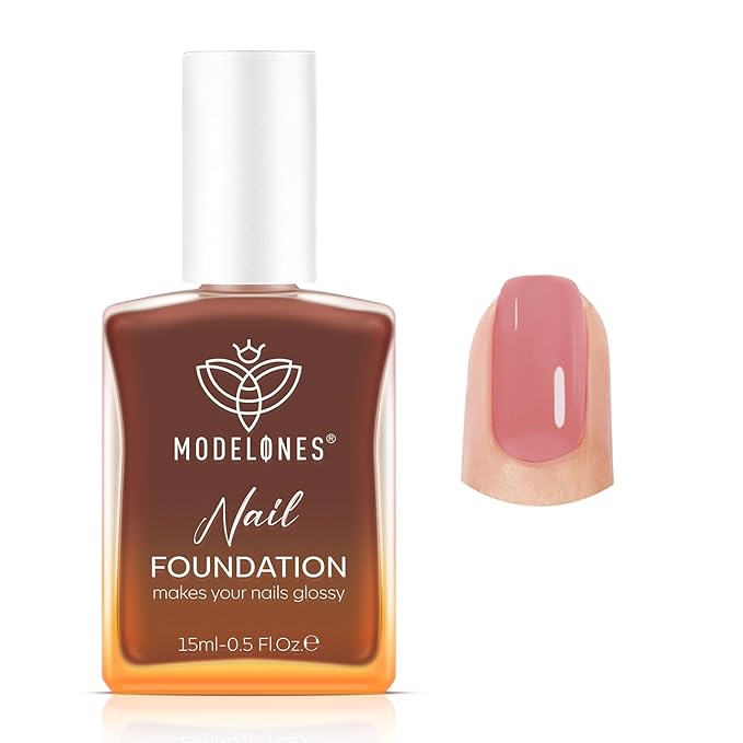 modelones Nail Strengthener and Growth Blushed Berry Nail Repair for Damaged Nails Strengthening Polish 15ml Natural Concealer Foundation Nail Care Gifts for Women