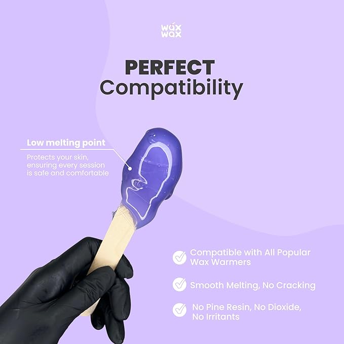 Orchid Hard Wax Beads | Facial Wax for Ultra Sensitive Skin | Rosin-Free, Hypoallergenic, Strip-Free | Low Melting, Cruelty-Free & Eco-Friendly Waxing Beads | Made In Italy - 1.1lb