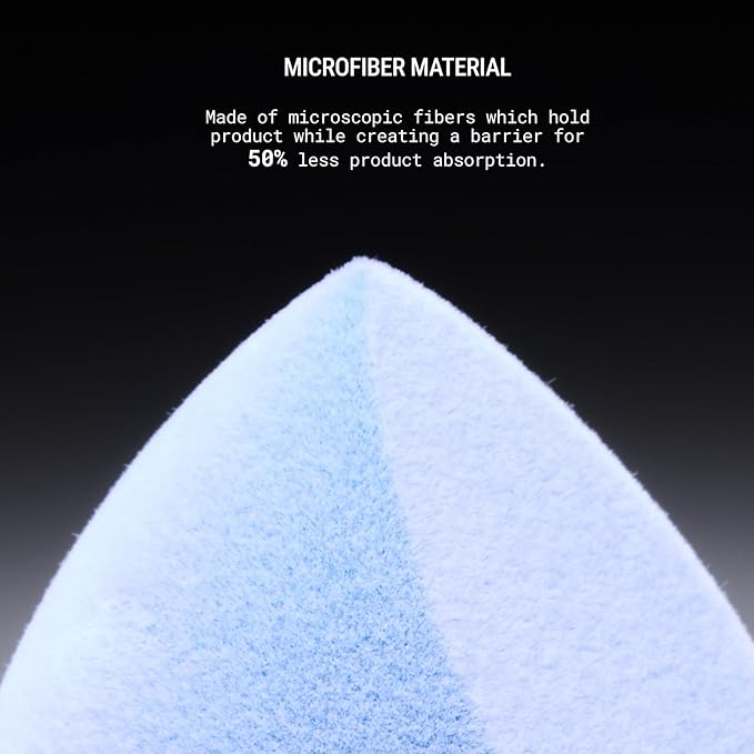 JUNO & Co. Microfiber Makeup Sponge, Dual Layer Technology for Full Coverage Flawless Makeup Blender for Foundation, Powder and Cream (2-Piece Color Duo: Blue and Green)