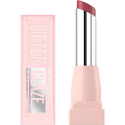 Maybelline Lifter Glaze Oil Balm with Hyaluronic Acid and Hydrating Oil Blend, Lip Balm with 24HRs of Smooth, Moisturizing Shine, Berry Haze (Sheer Cool Mauve)