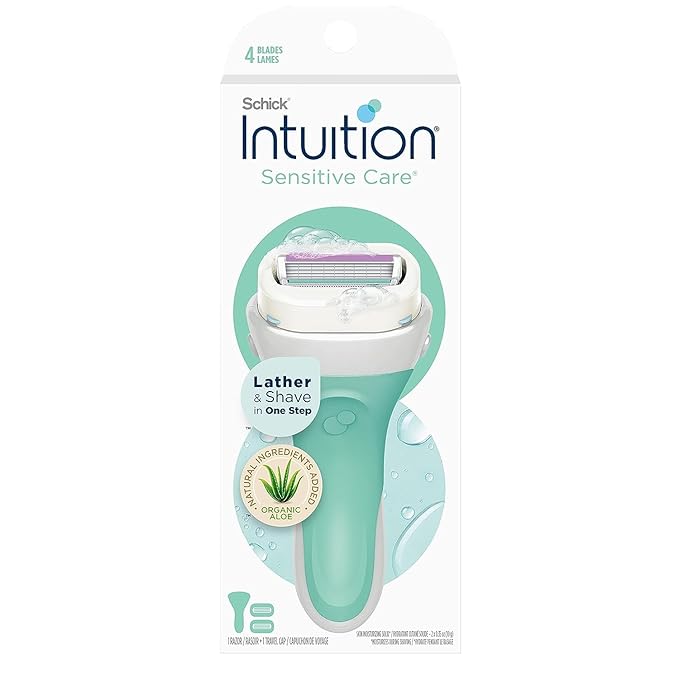 Schick Intuition Razors Bundle - Refills with Cocoa Butter & Sensitive Skin Razor