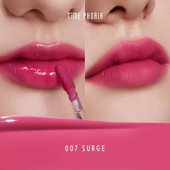 ALTERA BLURRING LIP TINT - Shine Lip Gloss to Soft Blurry Lip Matte Finish, Long-Lasting Lip Stain, Smooth and Blur lip lines, Watery-Velvet Feel, Hydrating & Non-Sticky (007 SURGE)