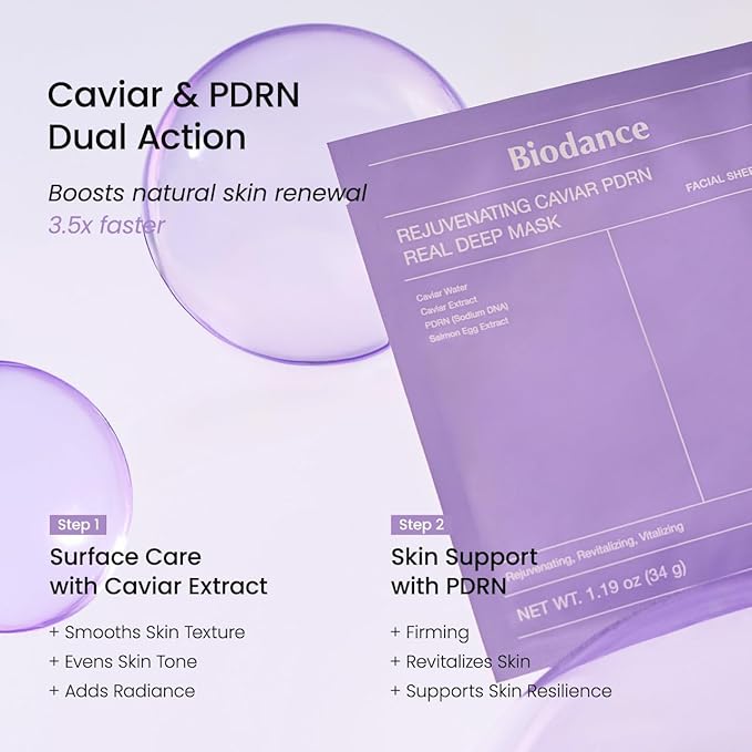 BIODANCE Luxury Holiday Duo: Caviar PDRN & Bio Collagen Real Deep Overnight Gel Mask for Plumping Hydration, Firming for Glass Skin Korean Skincare Gift Set, Christmas gift Stocking Stuffers