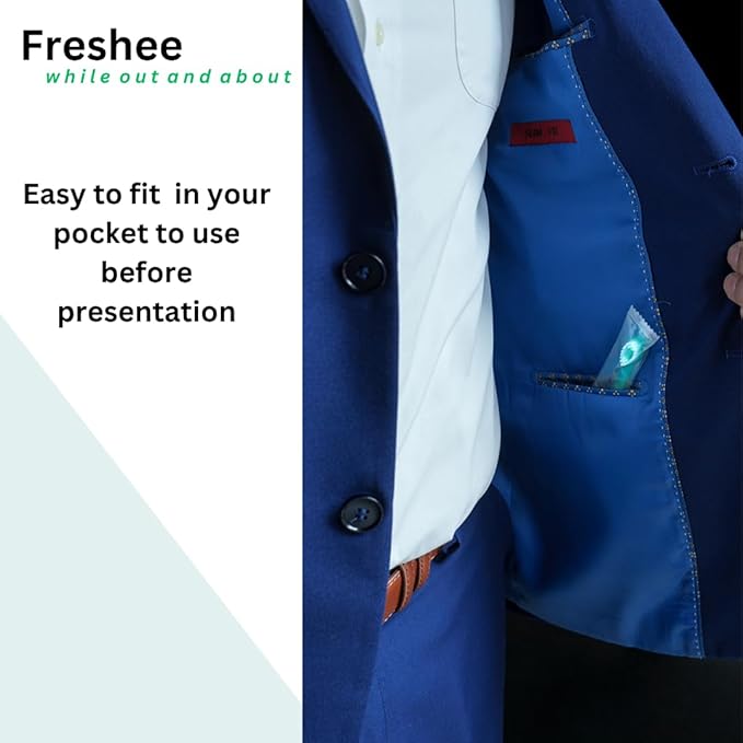 Freshee Paste - 5 in 1 Disposable Mini Toothbrush with Soft Bristles & Toothpaste + Floss + Pick + Tongue Scraper | Travel Size | Individually Wrapped | Soft | Mint | Travel Set |Oral Care