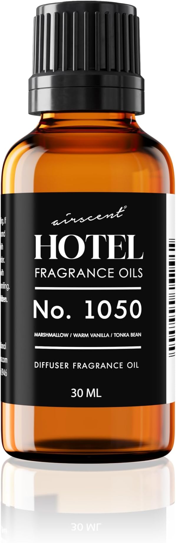 AirScent Warm Vanilla Ritzy Hotel Fragrance Oil No. 1050 - Marshmallow Vanilla Tonka Bean - Hotel Diffuser Oil for Ultrasonic and Waterless Diffusers and Crafting - 30 mL, 1 fl oz Dropper Bottle