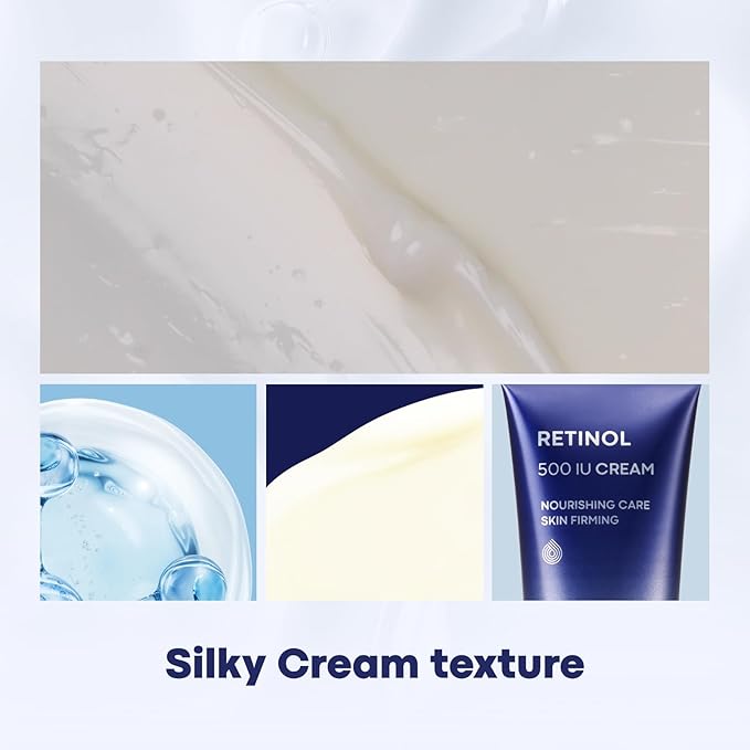 Retinol 500 IU Cream – Gentle Daily Anti-Aging & Hydrating Korean Moisturizer (1.69 fl. Oz/50ml) | Firming & Pore Refining
