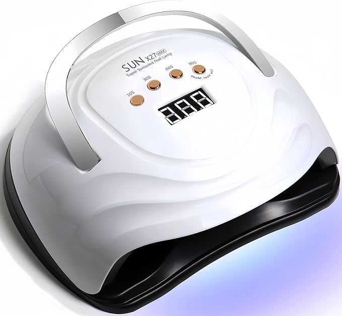 UV LED Nail Lamp with 81 Beads, 380W Nail Curing Lamps for Gel Polish with Automatic Sensor/4 Timer Setting,Led Nail Dryer, Professional Nail Art Drying Tools for Fingernail and Toenail