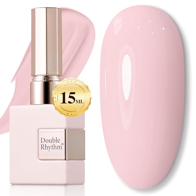 Double Rhythm 15ML Gel Nail Polish Pure Sheer Same Color Same Bottle Soak Off Gel Polish Art Manicure Salon DIY at Home for Women (Baby Pink-A1334)