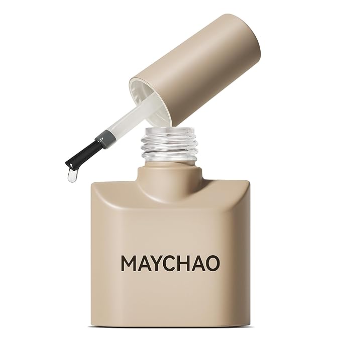 MAYCHAO 15ML Builder Nail Gel 5 in 1 Clear Builder Strengthener Gel Nail Polish for Nail Extension, Hard Builder Base Coat Rhinestone for Valtines Home Manicure, 0.5 OZ
