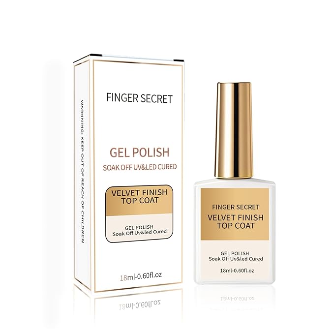 18ml/0.60floz Luxury Velvet Finish Matte Top Coat - Ultra-Smooth Gel Nail Polish Sealant with Golden-Grade Shine Lock, Matte Nail Art Essential for Salon-Quality DIY at Home.