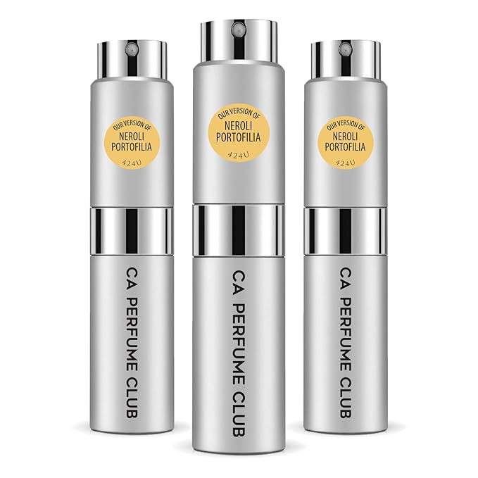 CA Perfume Impression of Neroli Portofilia for Women and Men Citrus Aromatic Scent Long Lasting Unisex Fragrance Eau De Parfum Travel Size Refillable Atomizer Spray 0.27 Fl Oz 8ml (Pack of 3)