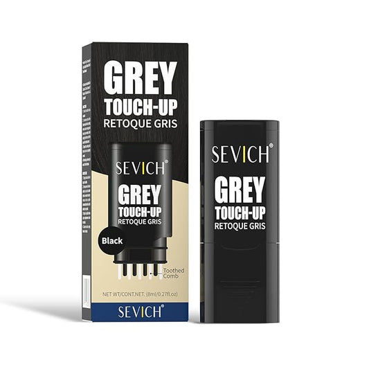 SEVICH Hair Color Stick For Gray Roots - Instantly Cover Grey Hair Dye Comb,Waterproof And Sweatproof, Four Toothed Comb Design, For Carrying Around,8ml(Black)