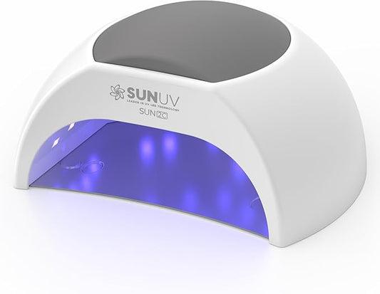 SUNUV UV Light for Gel Nails Polish, UV LED Nail Lamp with 4 Timer Settings, Auto Sensor Removable Base SUN2C Grey